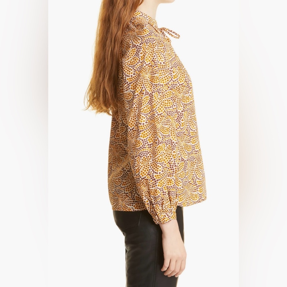 NWT Rebecca Taylor Floral Abstract Blouse - Picture 5 of 10